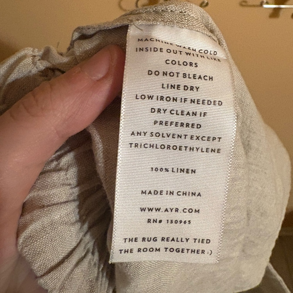 AYR Alfresco 100% linen cream pants - Picture 5 of 5